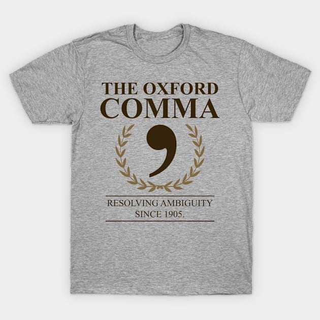 The Oxford Comma English Teacher Grammar Police T-Shirt by swissles